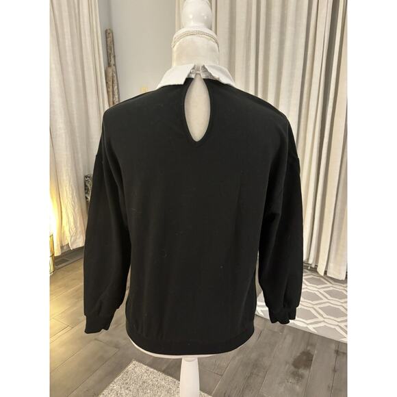 SHEIN EZwear Plus Contrast Collar Drop Shoulder Sweatshirt Girls 11-12 - Picture 2 of 7